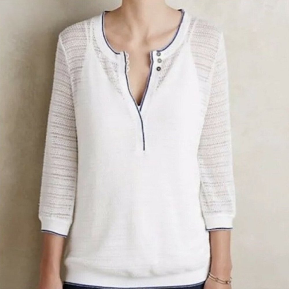 Anthro Postmark Knit Half Sleeve Top